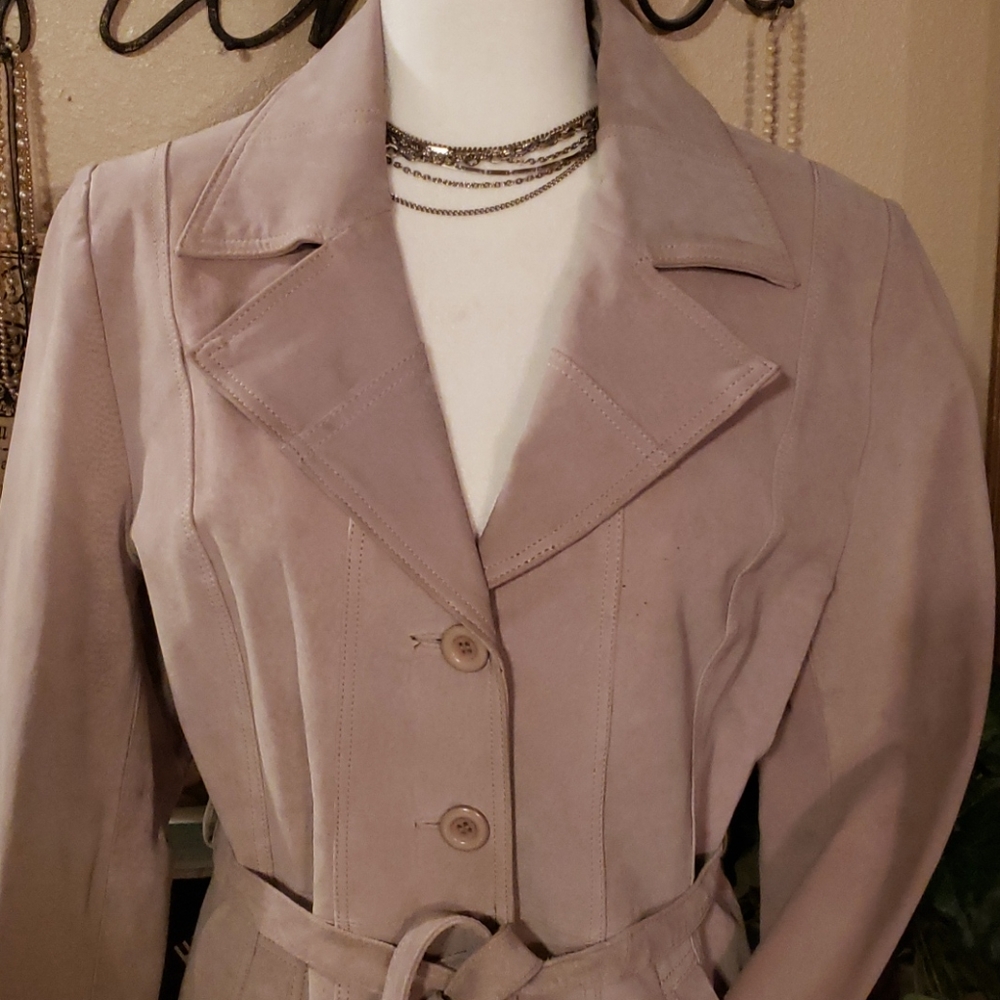 Vintage Maxima Wilson's Tan Leather Coat in Med - Picture 2 of 9